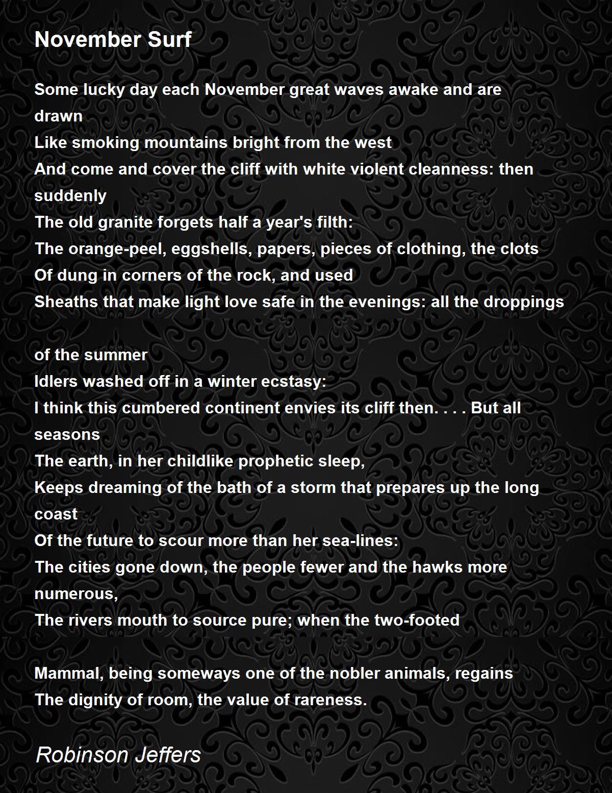Joy Poem by Robinson Jeffers - Poem Hunter
