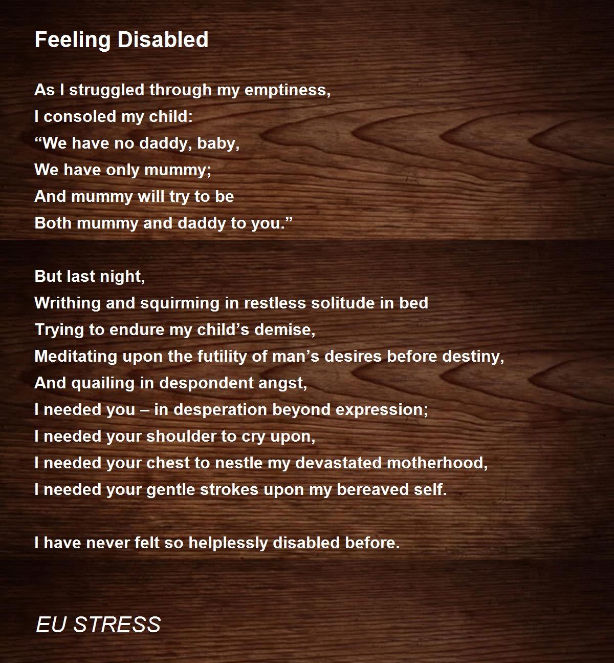 disabled poem essay