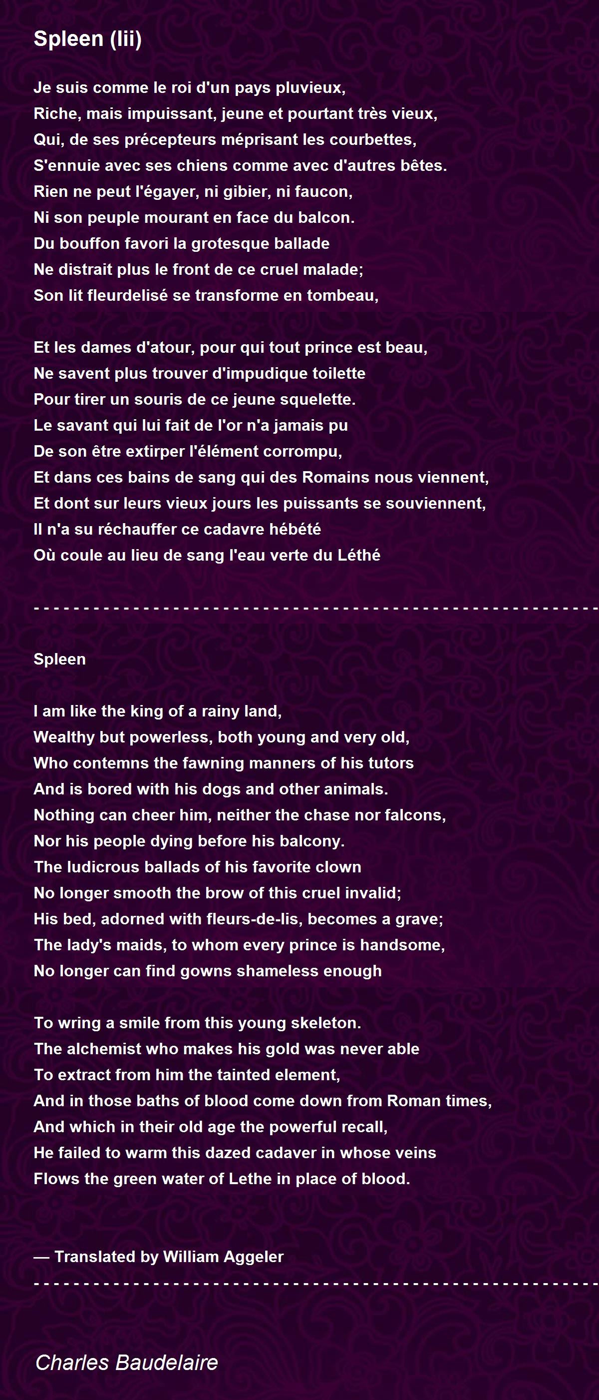 Spleen (Iii) Spleen (Iii) Poem by Charles Baudelaire