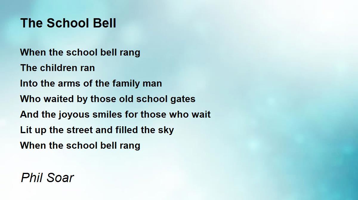 the school bell rang essay