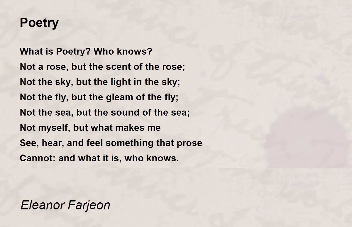 Poetry Poetry Poem by Eleanor Farjeon