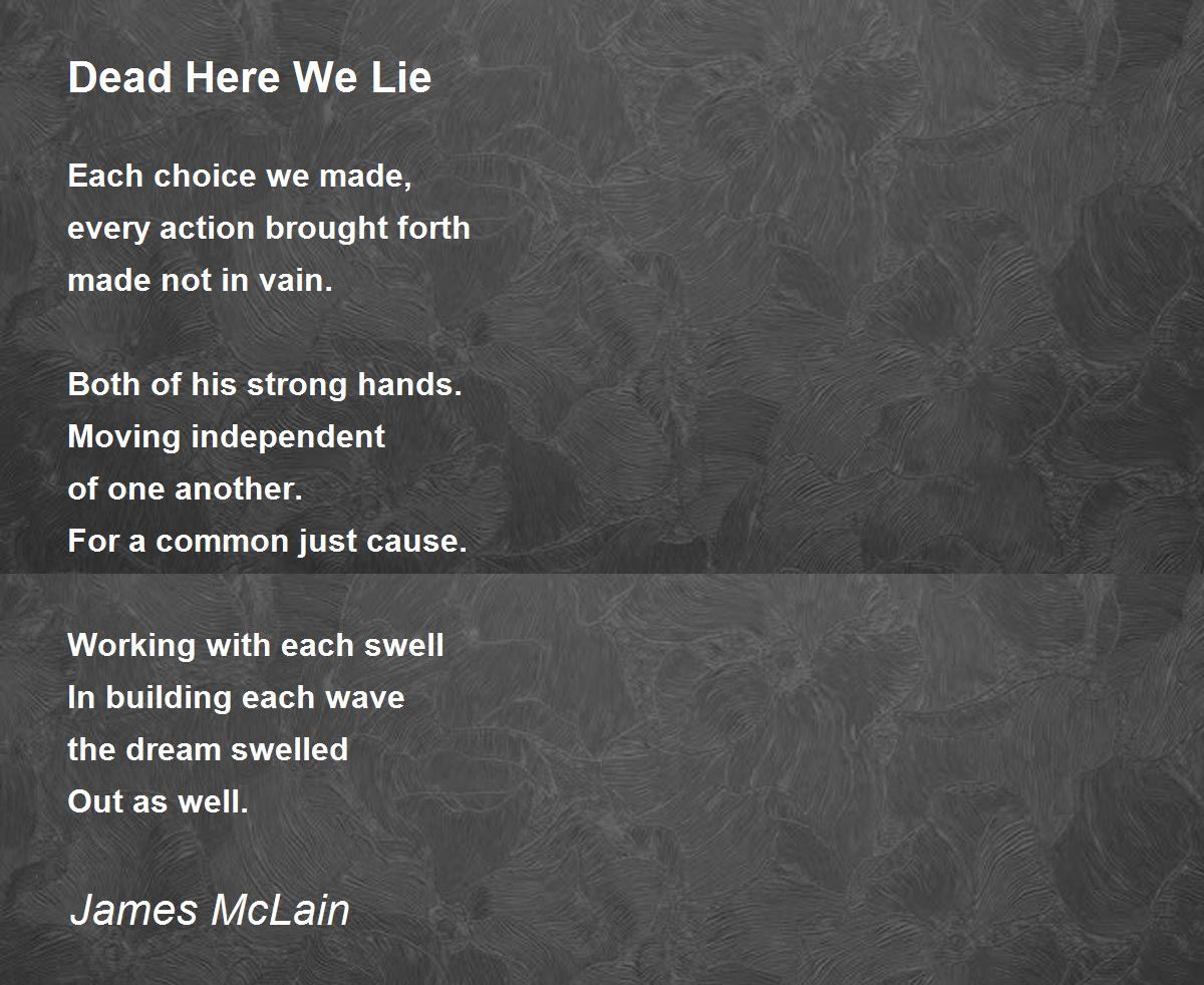 Dead Here We Lie by James McLain Dead Here We