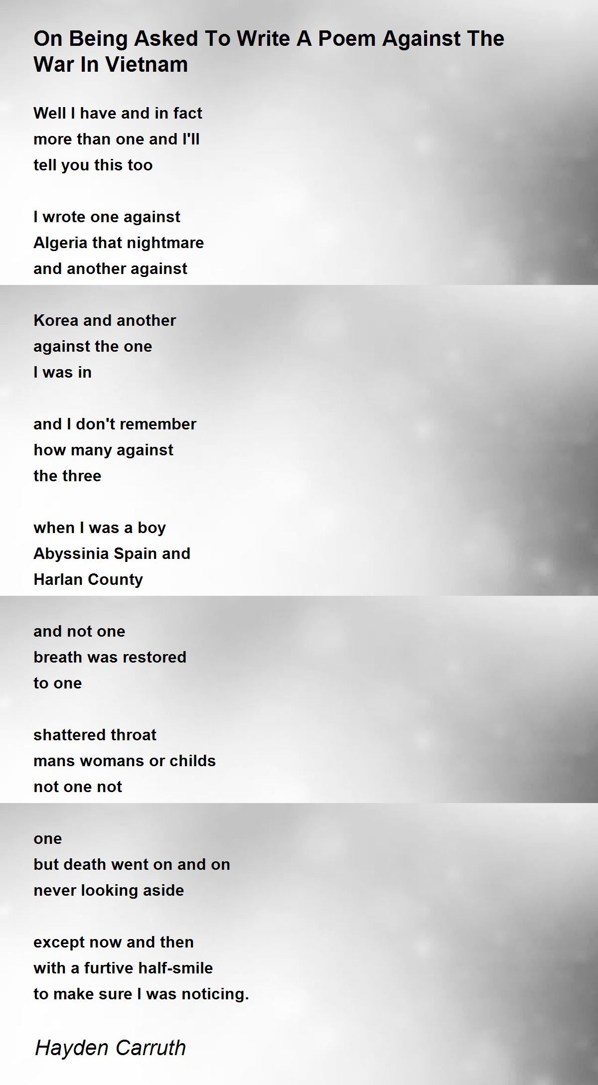 On being asked for a war poem rhyme scheme picture