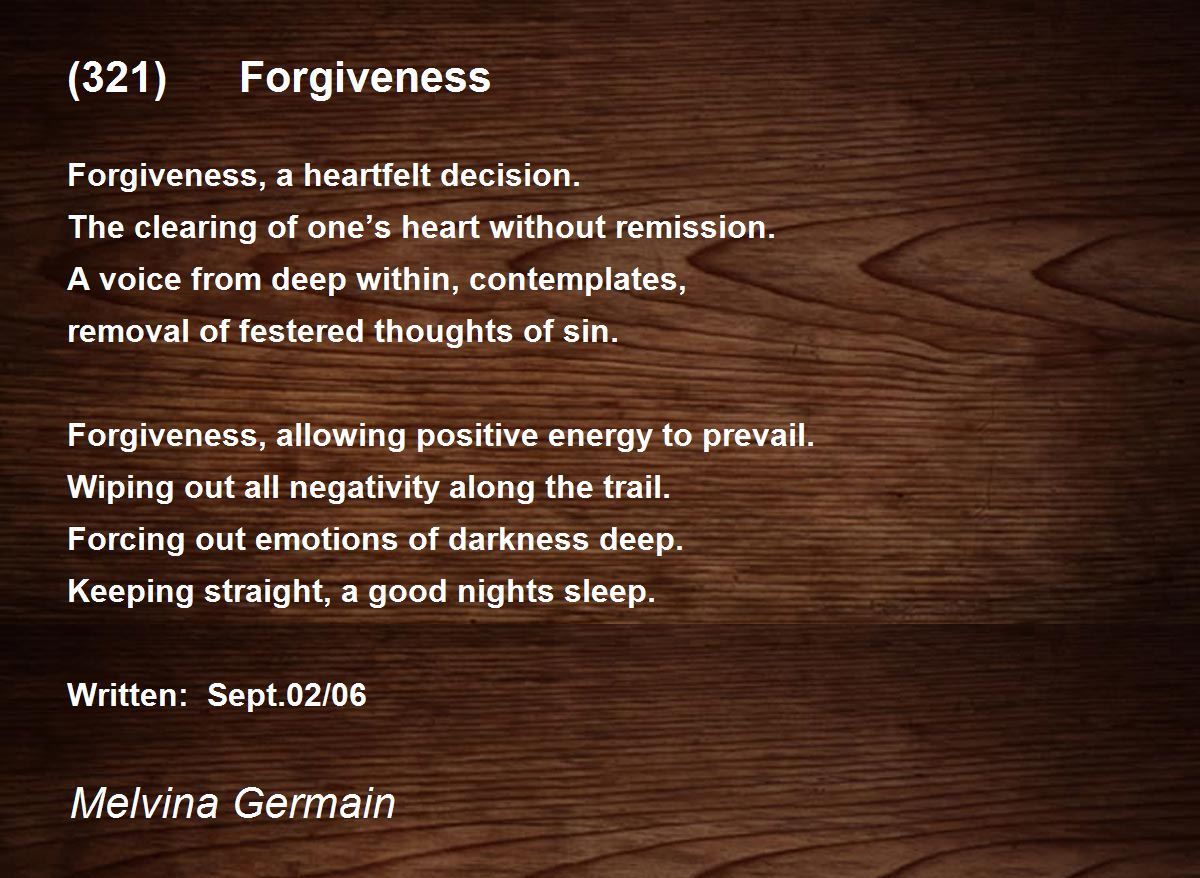 About someone poems forgiving Try To