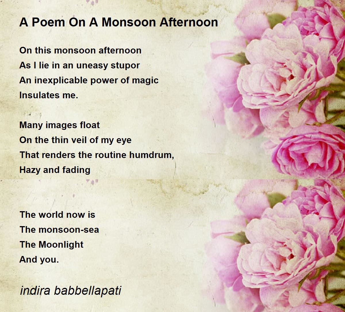 A Poem On A Monsoon Afternoon Poem by indira babbellapati - Poem ...