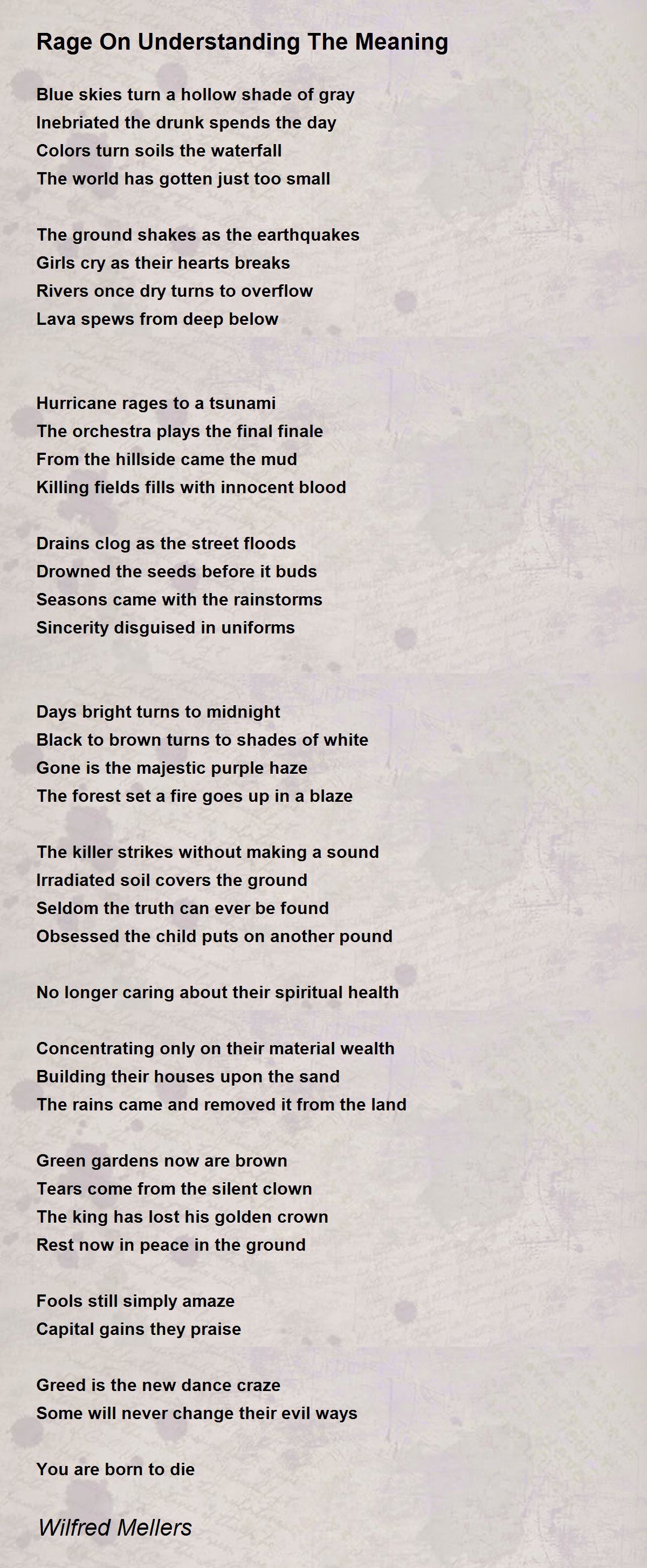 Rage On Understanding The Meaning Rage On Understanding The Meaning