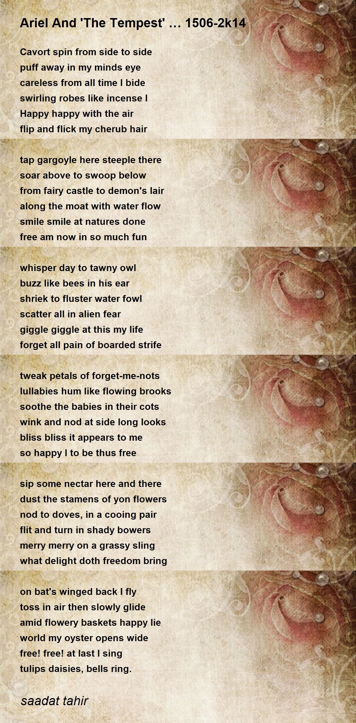 Ariel And 'The Tempest' … 15062k14 by saadat tahir Ariel And 'The