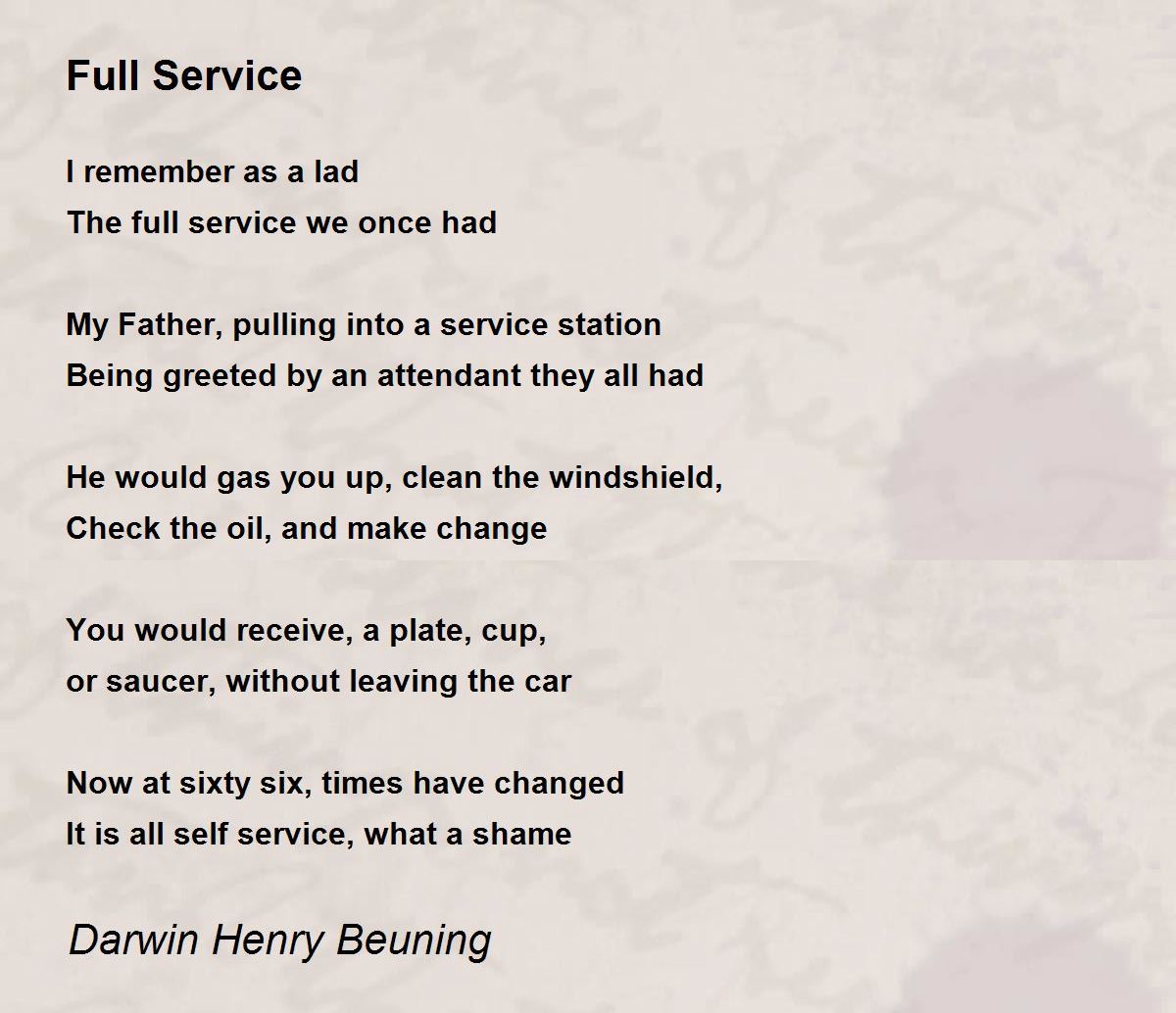 Poems About Service