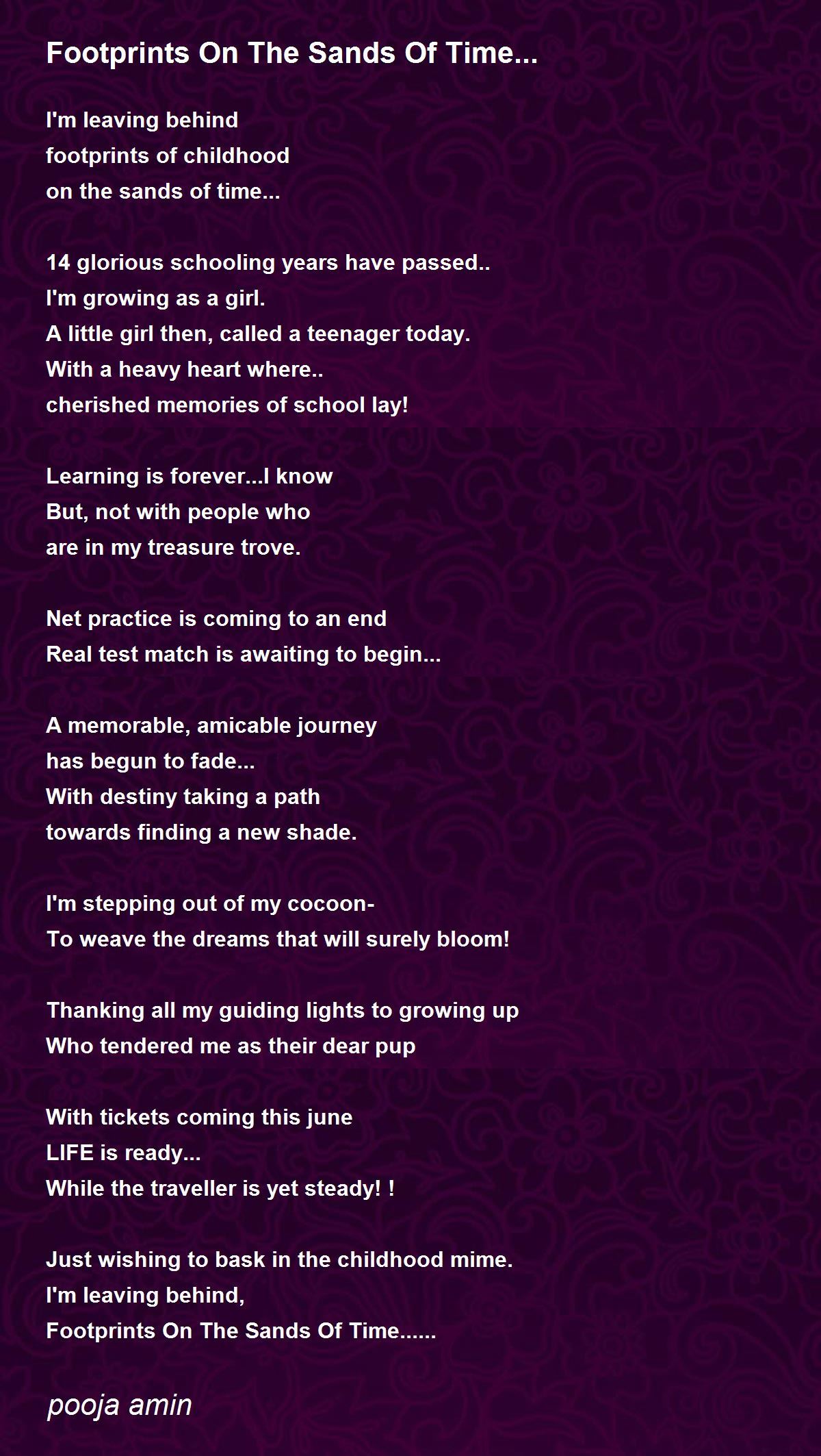 Footprints On The Sands Of Time... Footprints On The Sands Of Time