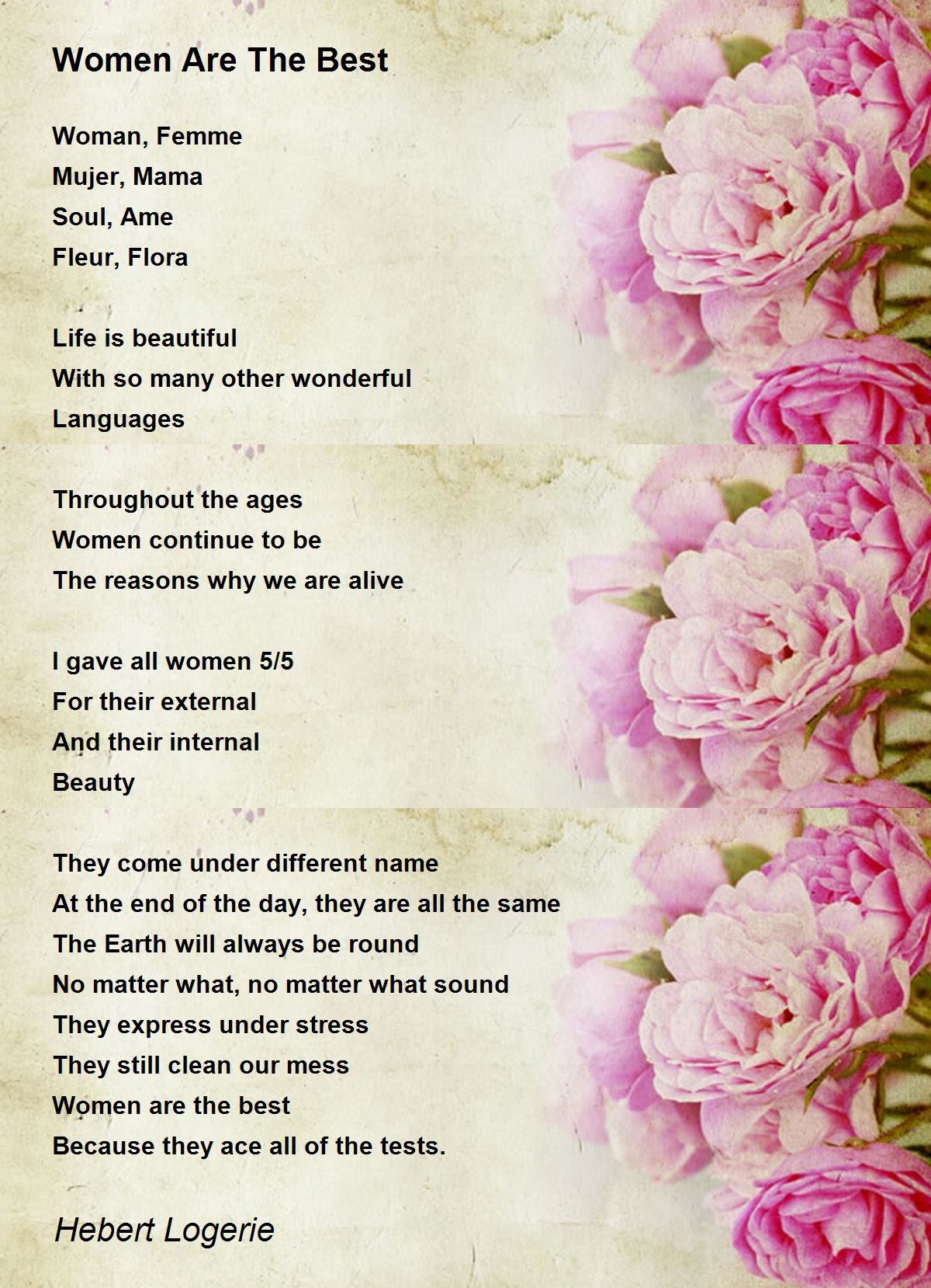 the woman poem essay 250 words