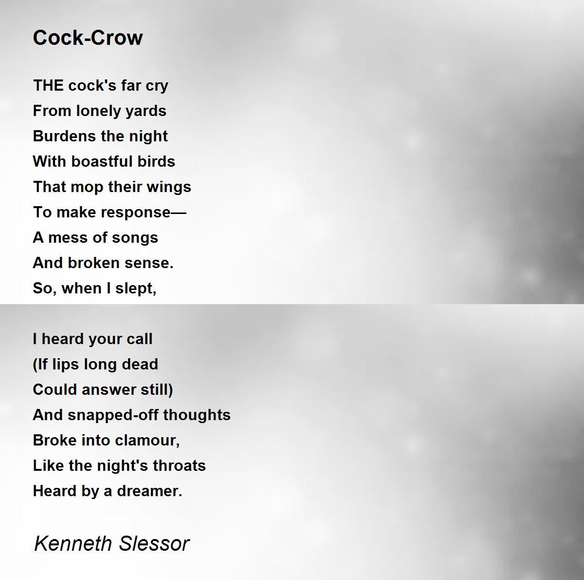 Cock Poem 101