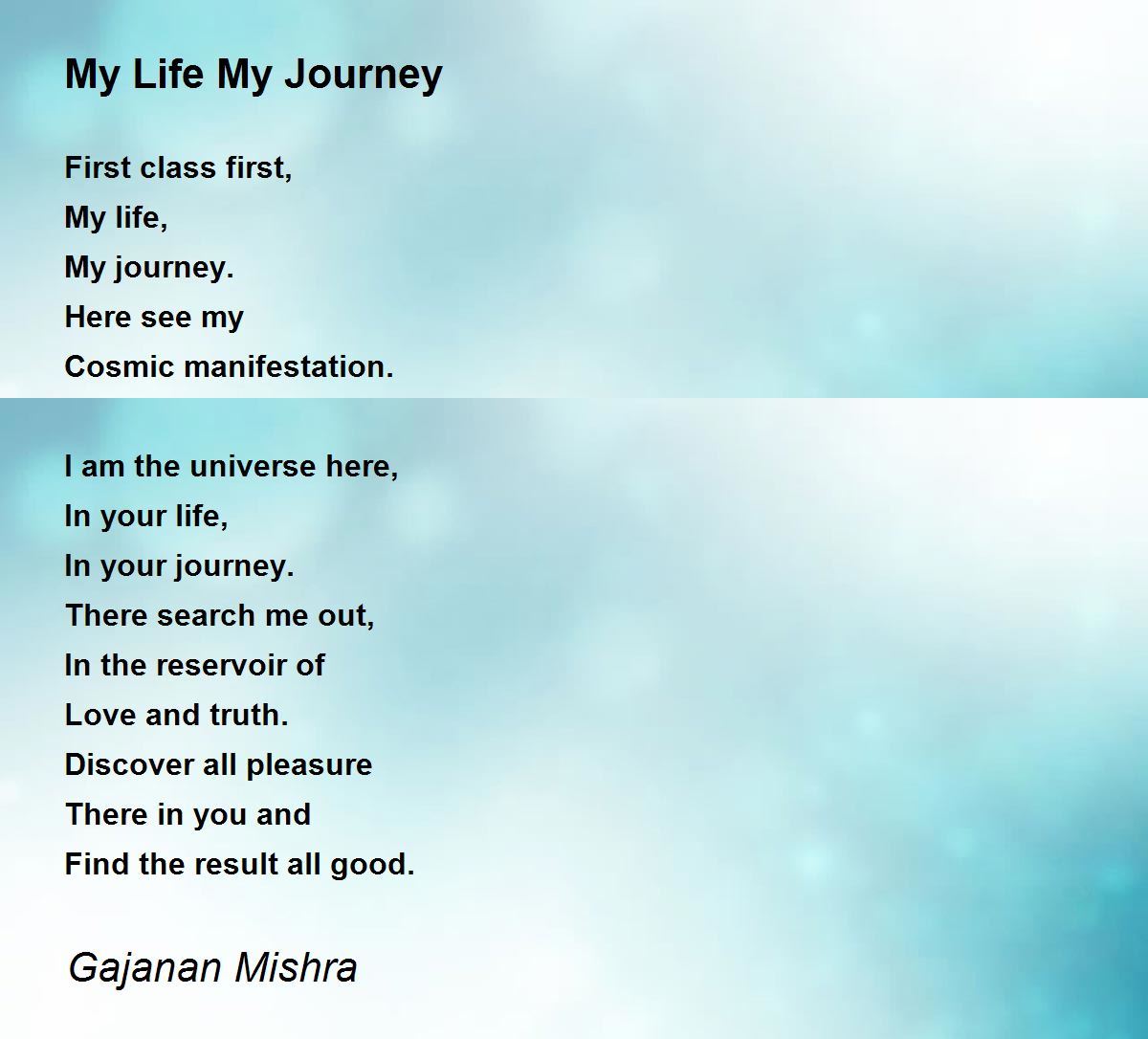 life's a journey poem