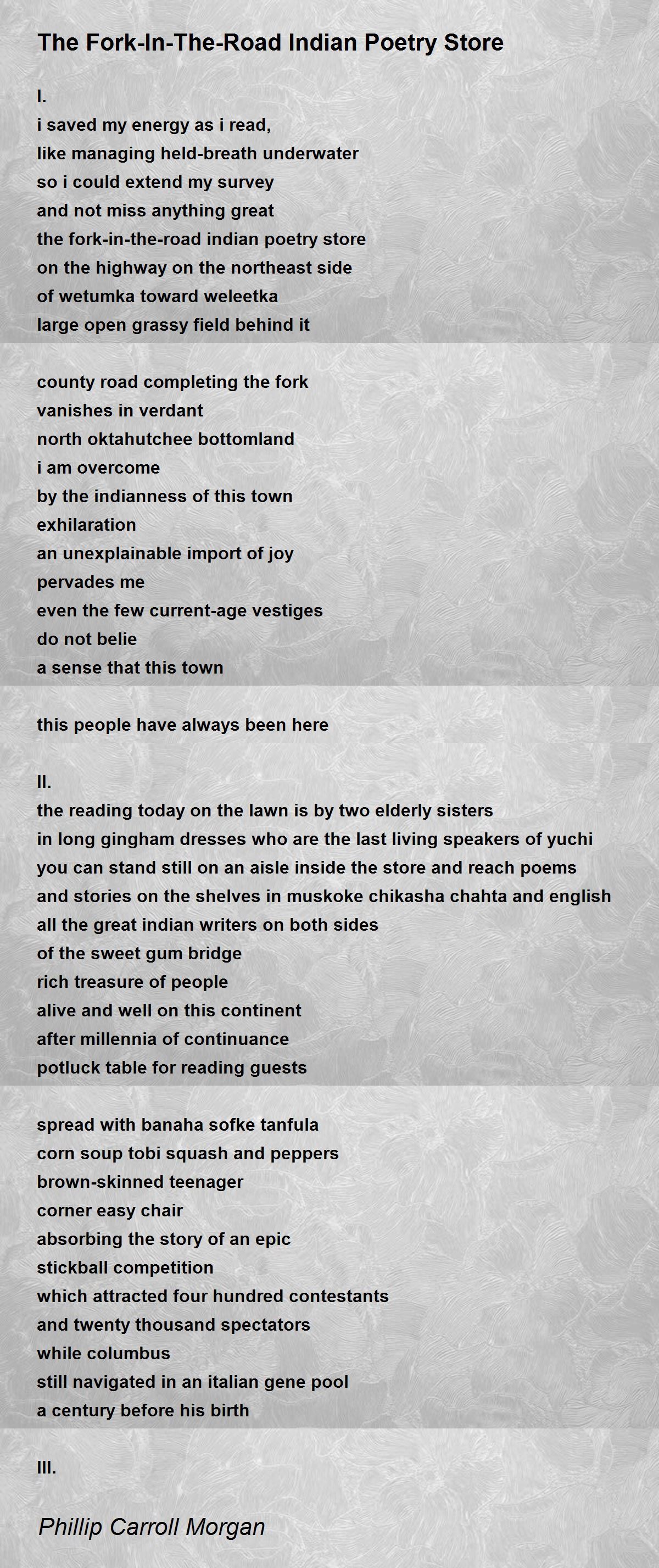 The ForkInTheRoad Indian Poetry Store The ForkInTheRoad Indian