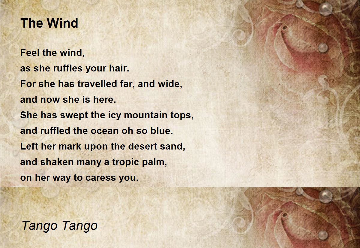 The Wind The Wind Poem by Tango