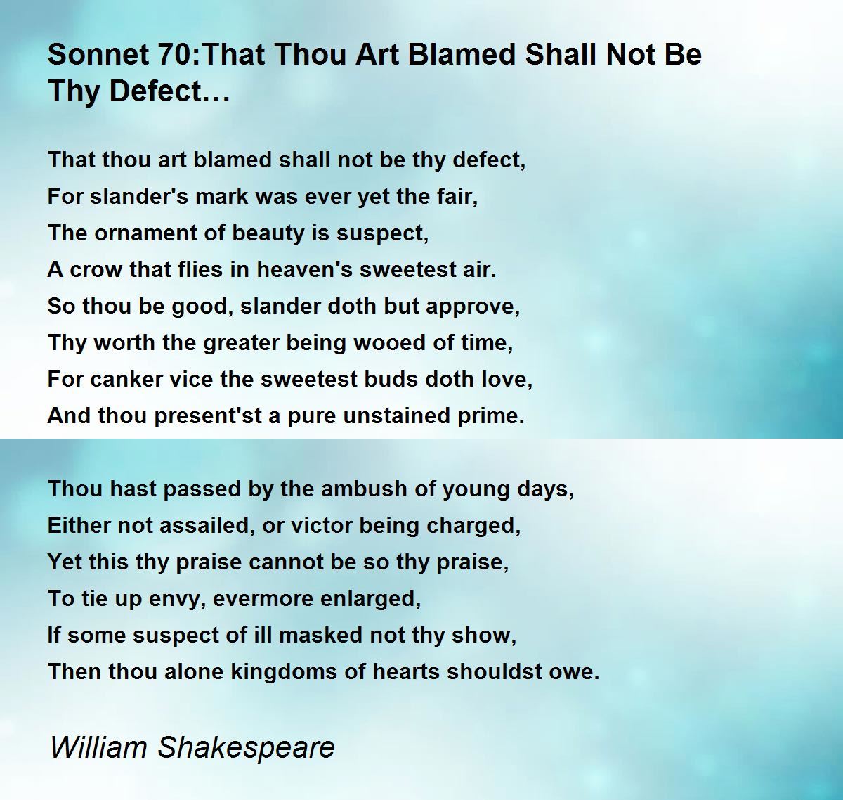 quotes love days 500 Not Sonnet Thou Art Thy Defect Shall 70:That Blamed Be