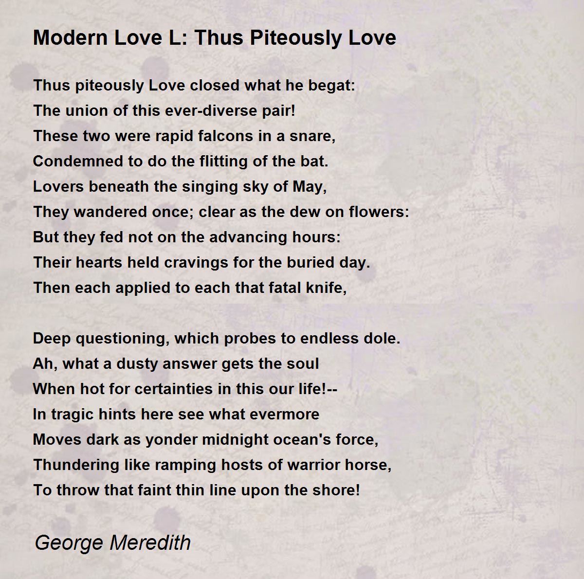 Download Modern Love By George Meredith