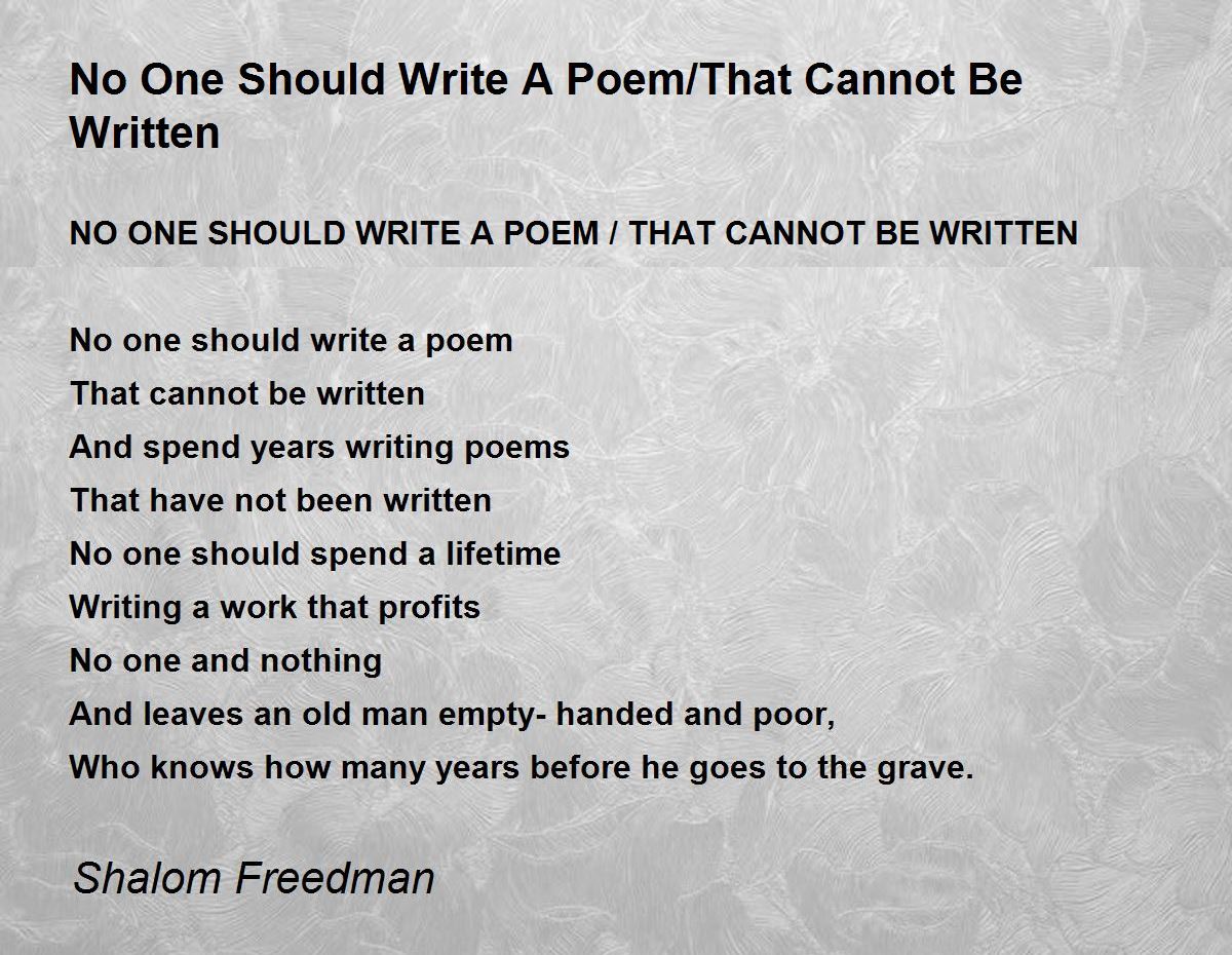 I cannot write a poem image
