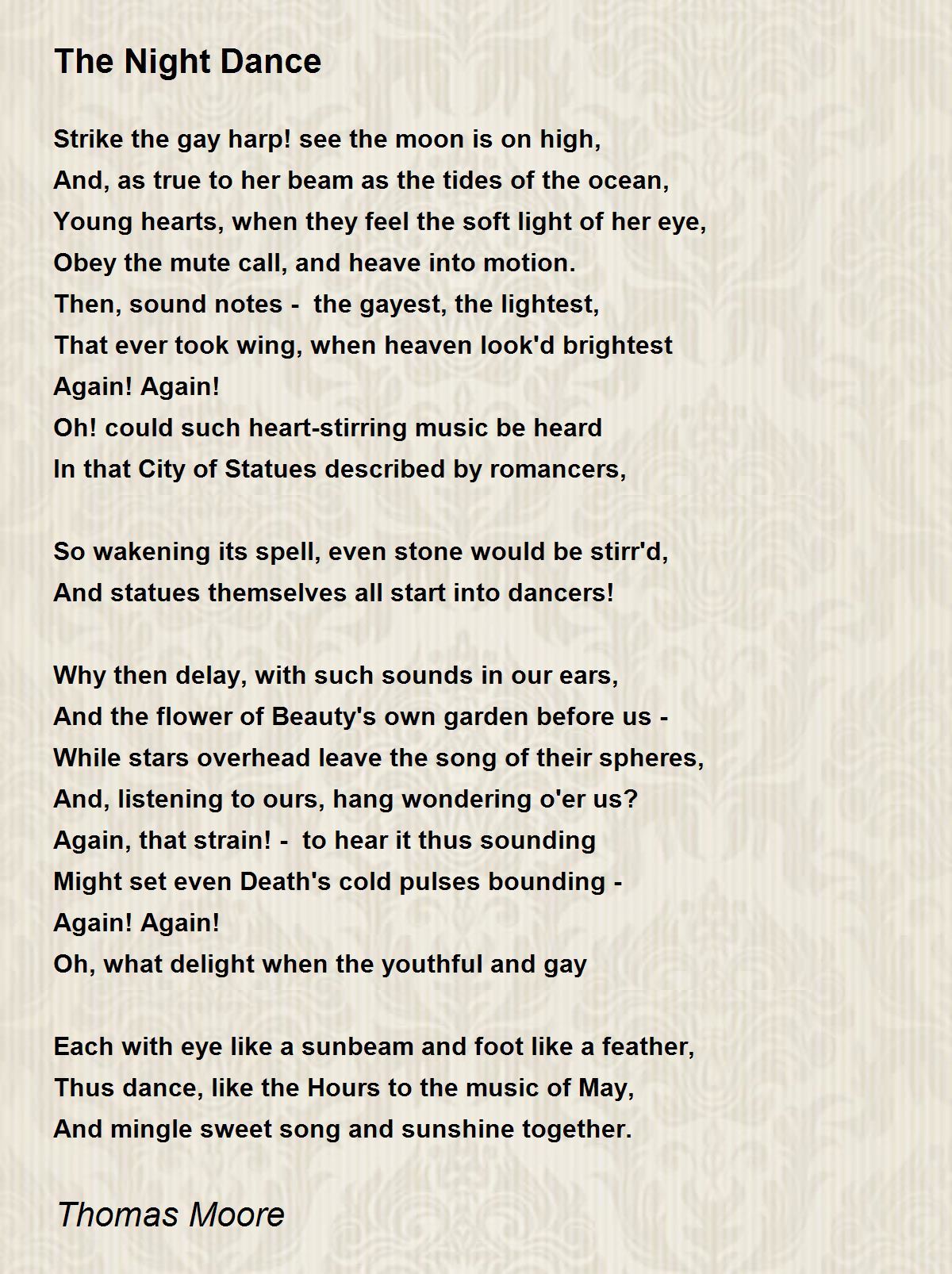 The Night Dance The Night Dance Poem by Thomas Moore