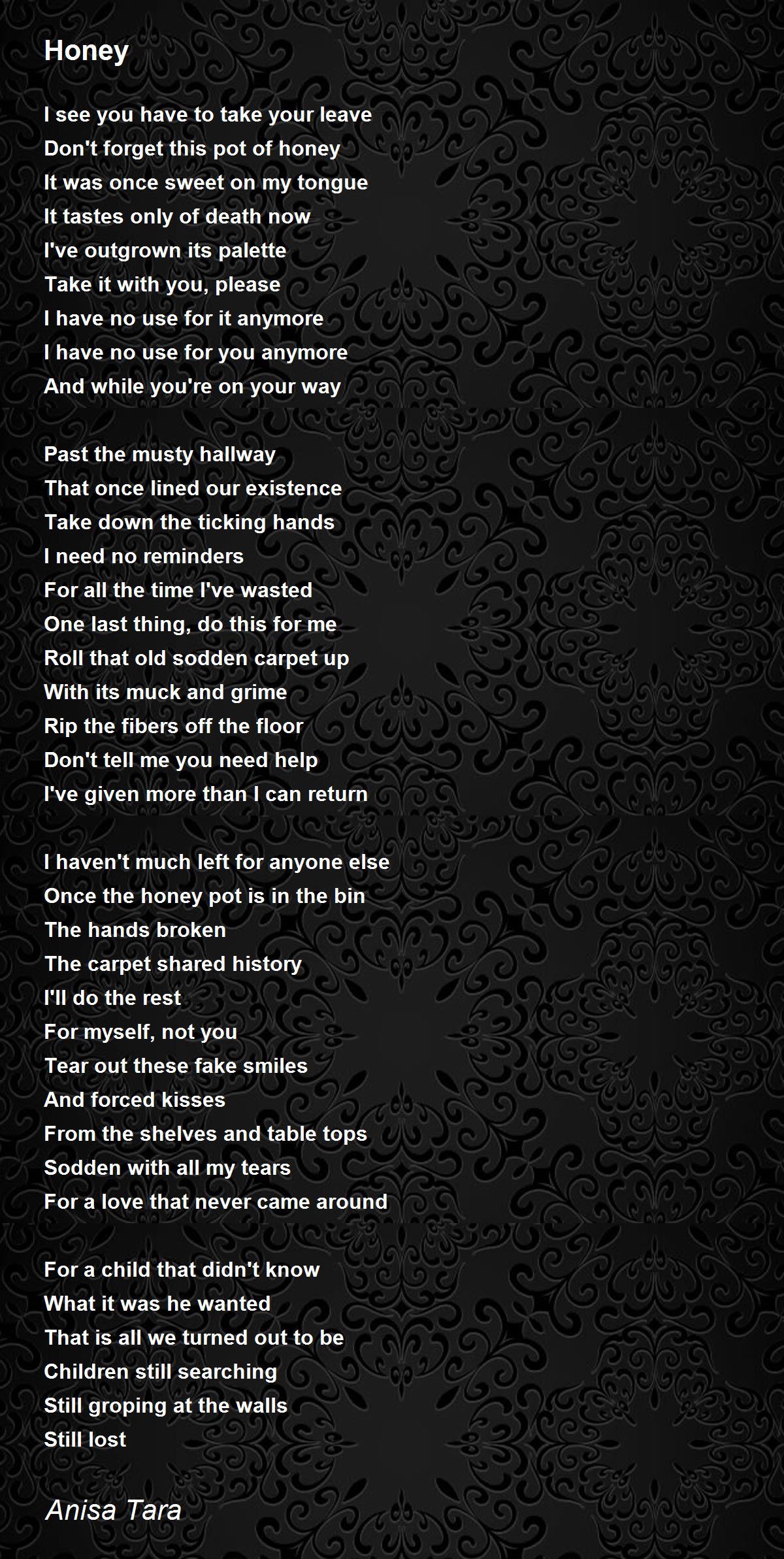 Honey Poem by Anisa Tara - Poem Hunter