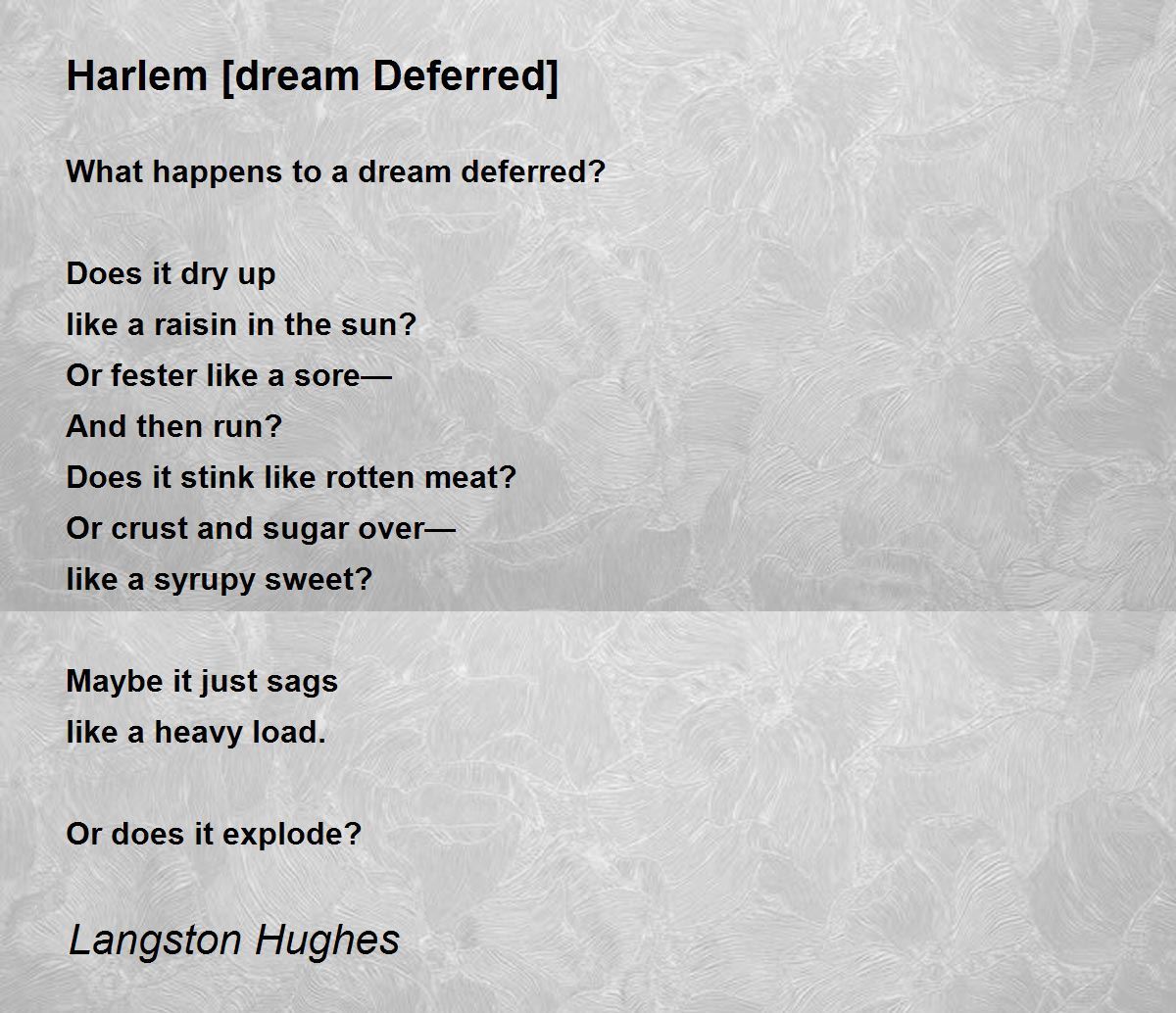 harlem a dream deferred