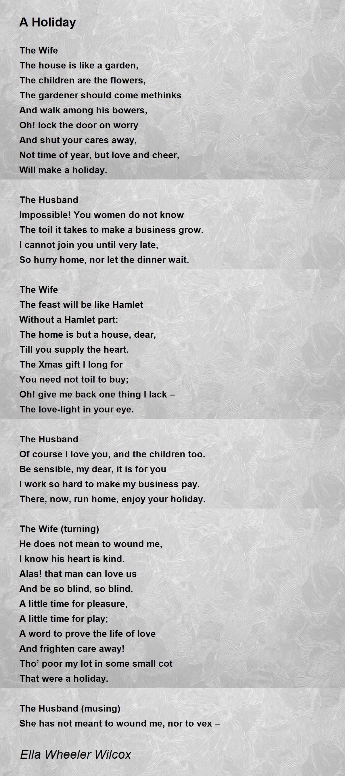 Holiday Poems - Poems For Holiday - Poem Hunter