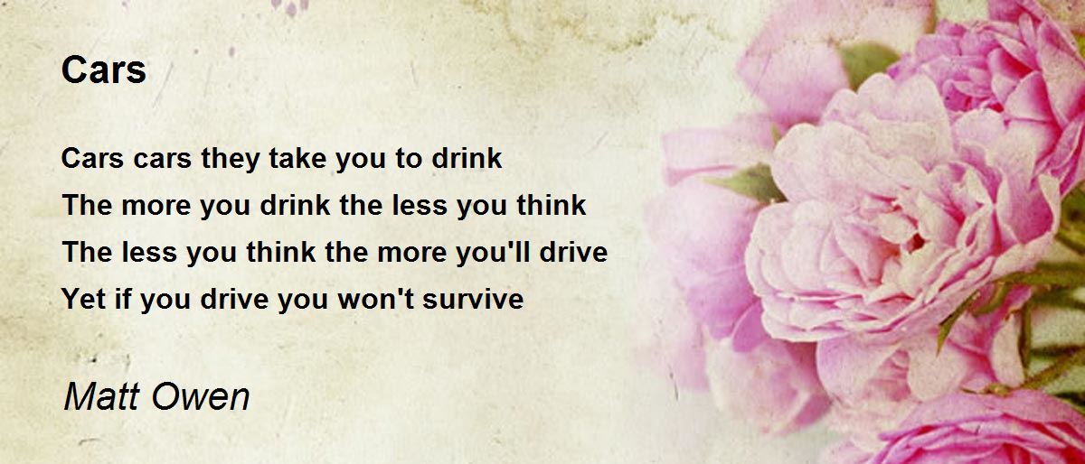 Cars Poem by Matt Owen Poem Hunter