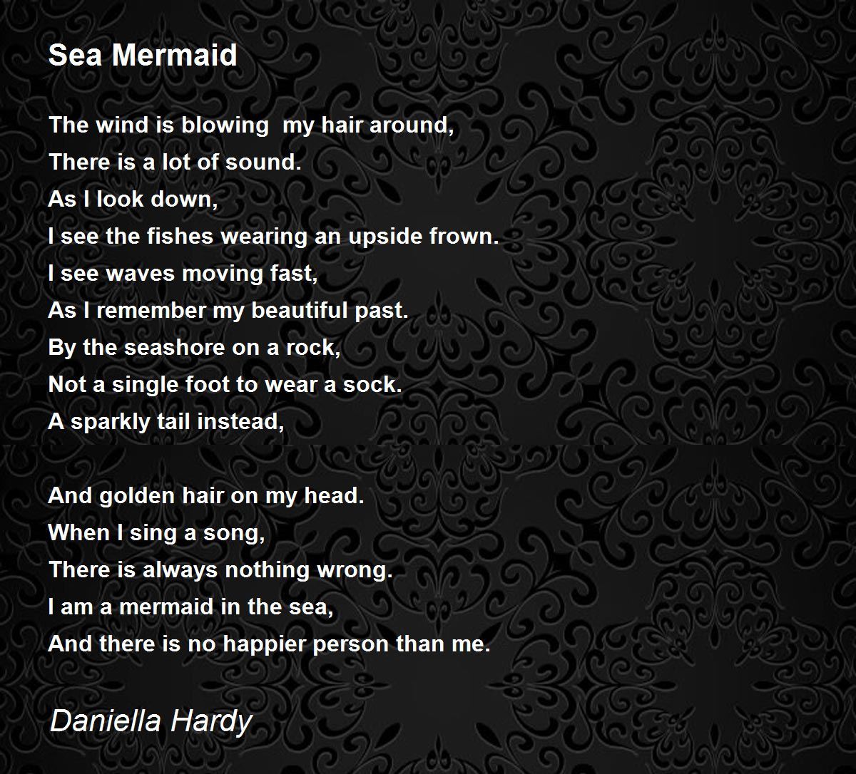 Sea Mermaid Sea Mermaid Poem by Daniella Hardy
