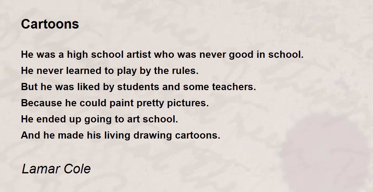 Cartoons by Lamar Cole Cartoons Poem