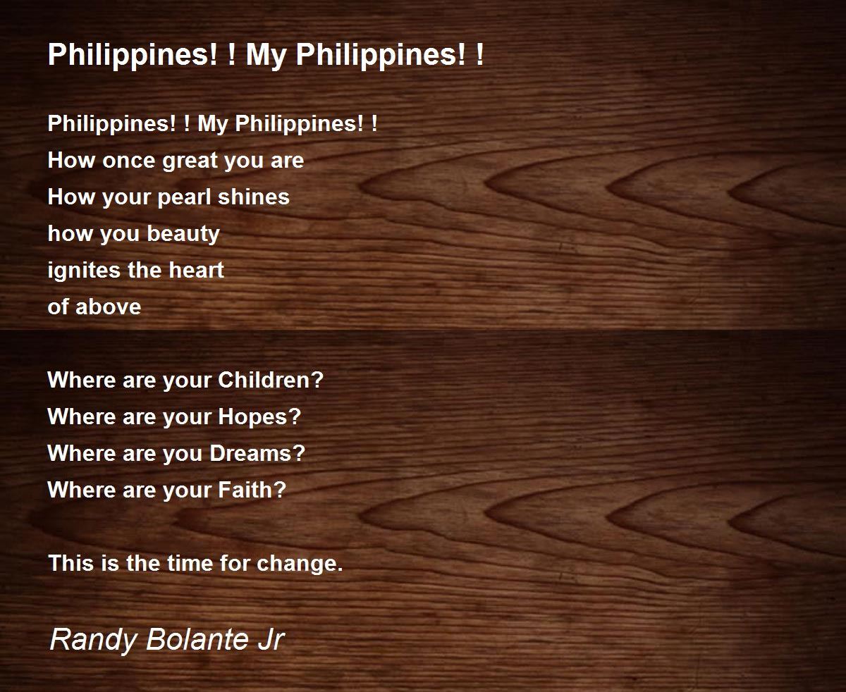 poem about tourist spots in the philippines