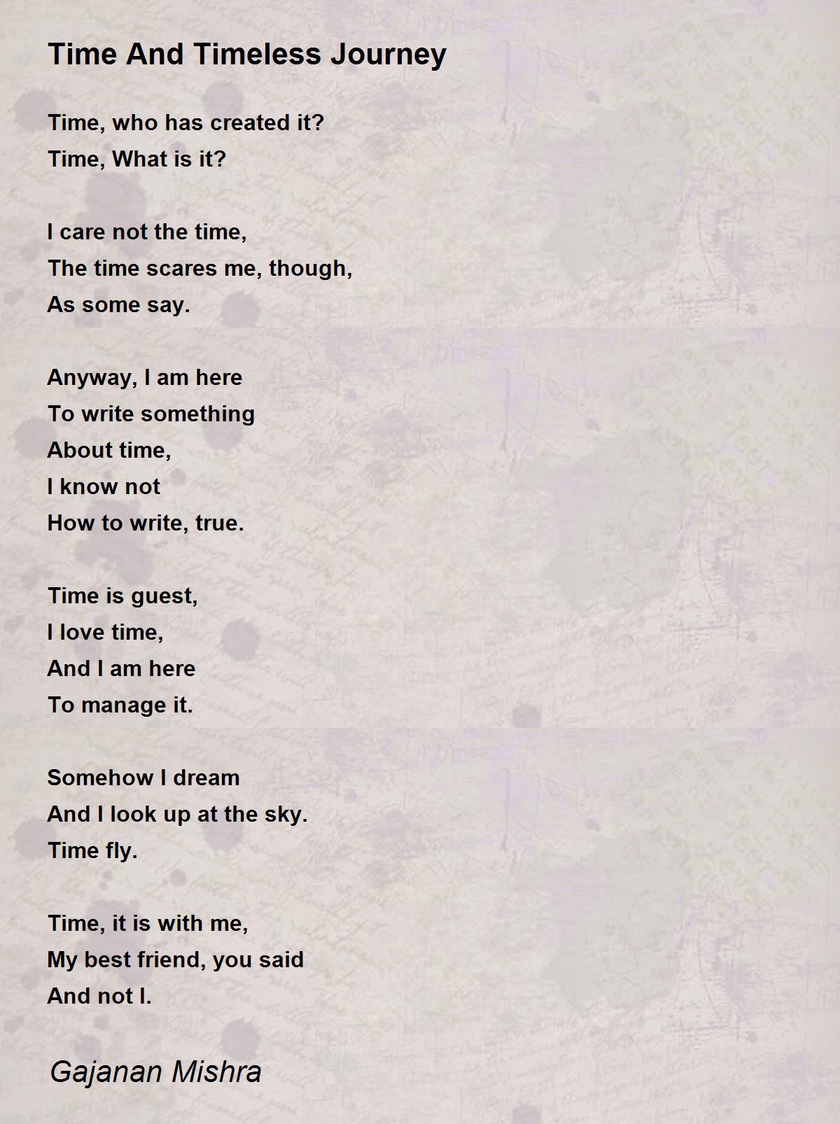 Time And Timeless Journey by Gajanan Mishra Time And Timeless Journey