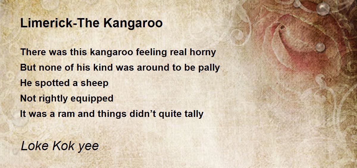 Limerick-The Kangaroo by Loke Kok yee - Limerick-The Kangaroo Poem