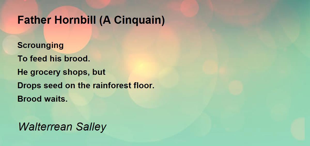 Father Hornbill (A Cinquain) Father Hornbill (A Cinquain) Poem by