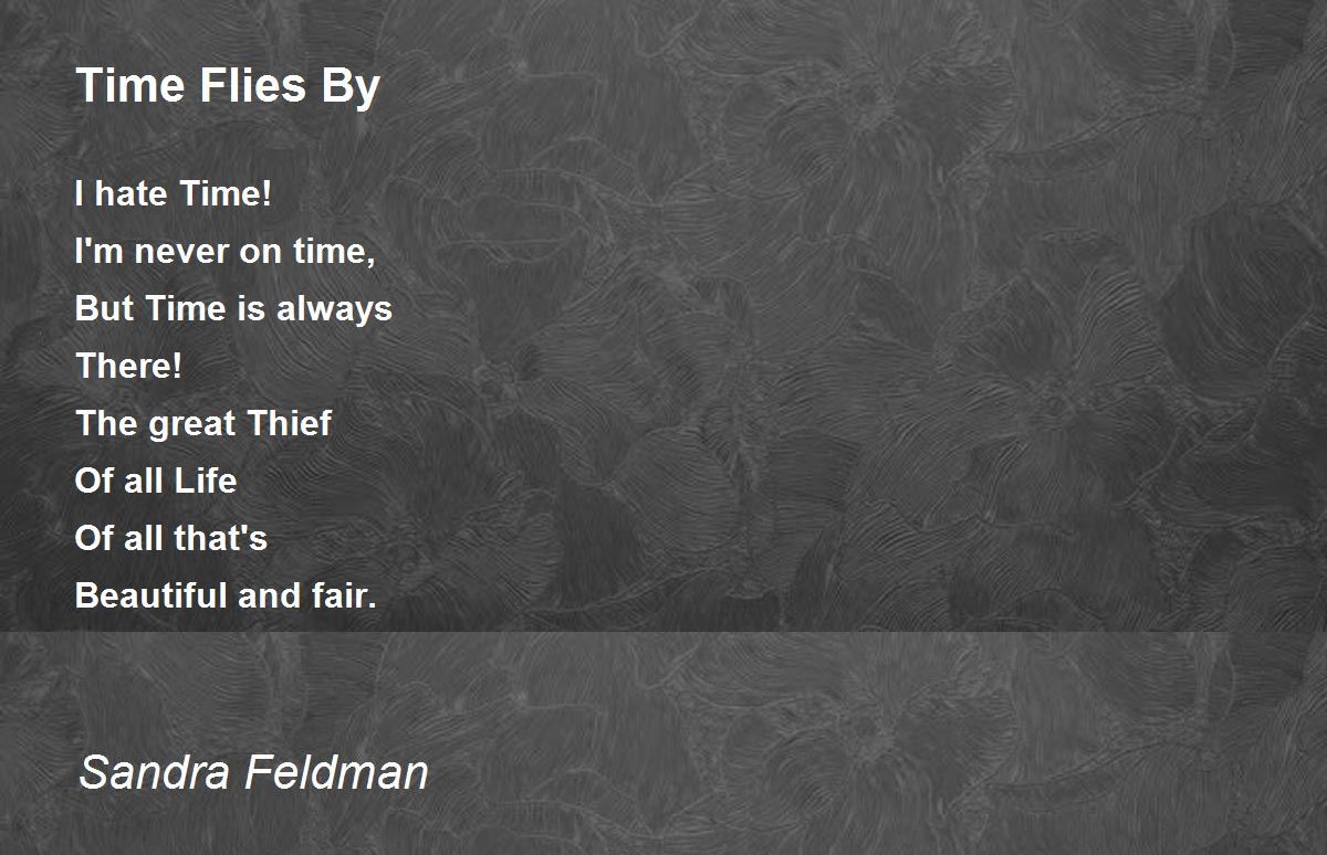 Time Flies By Time Flies By Poem by Sandra Feldman
