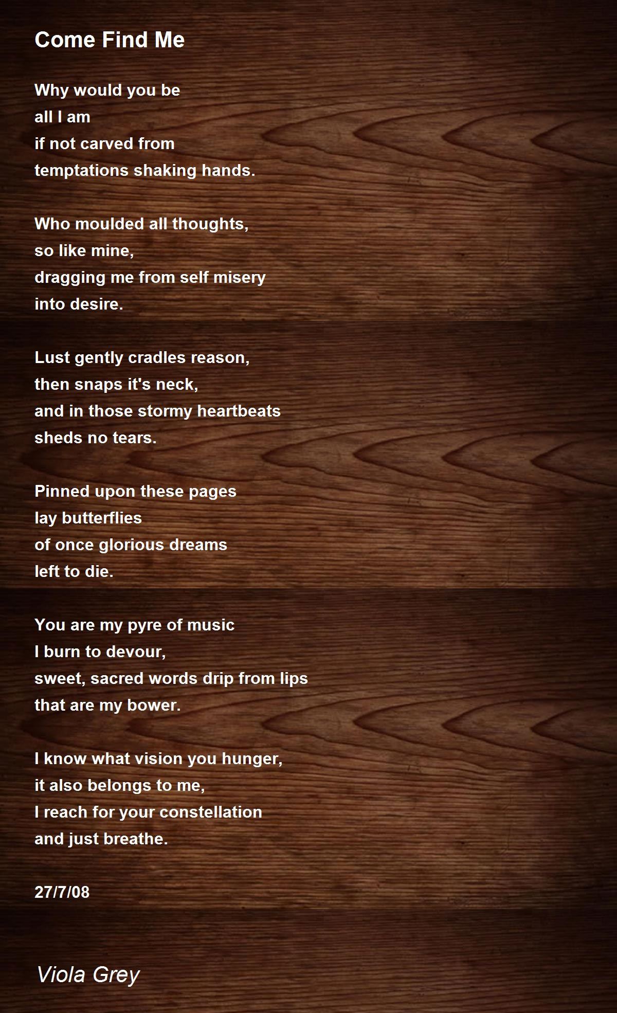 come home to me poems