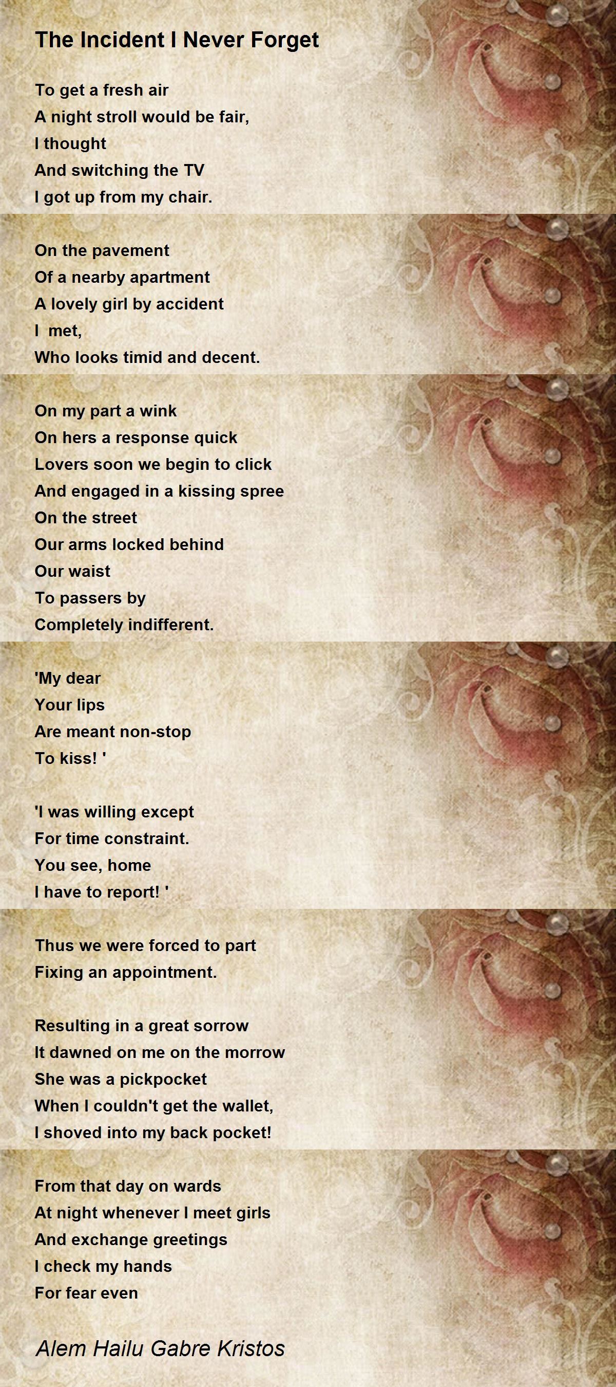 The Incident I Never by Alem Hailu Gabre Kristos The Incident