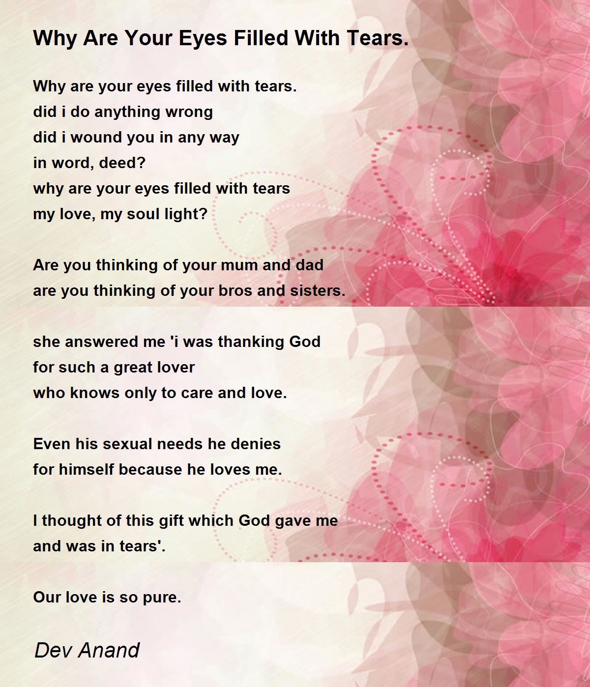 Why Are Your Eyes Filled With Tears. Why Are Your Eyes Filled With