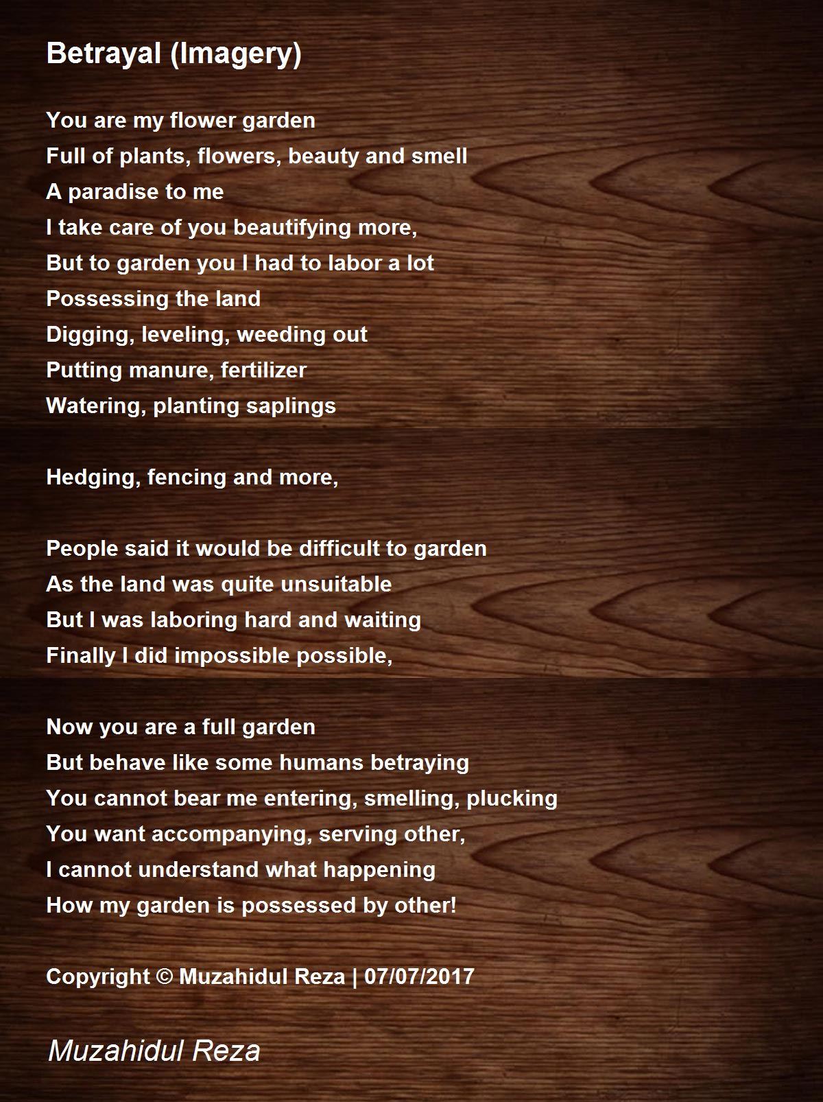 Betrayal (Imagery) Poem by Muzahidul Reza - Poem Hunter