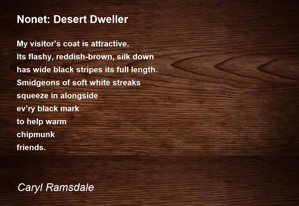 Desert Dweller Desert Dweller Poem by Caryl Ramsdale