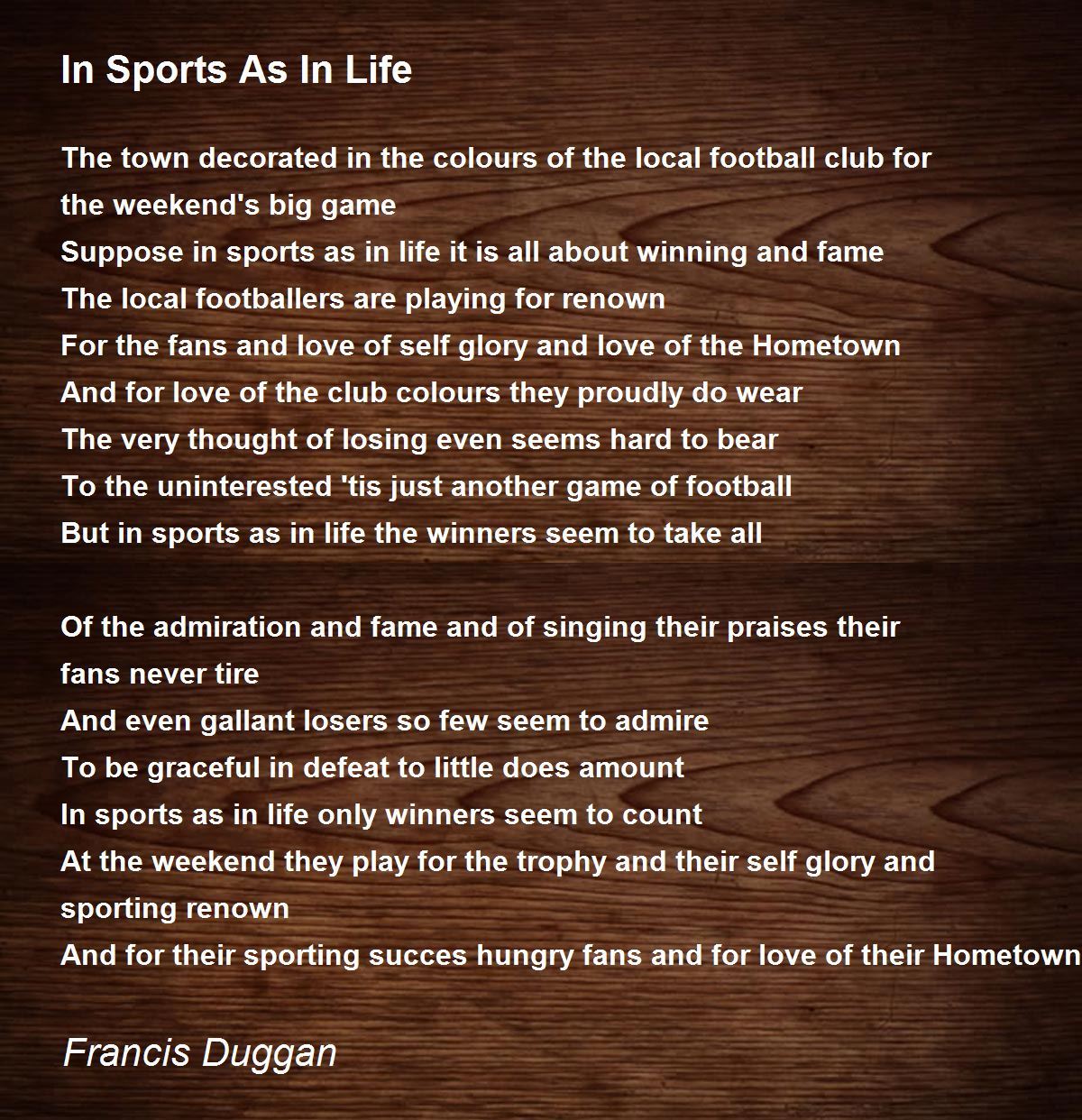 Sports Related Poems 15