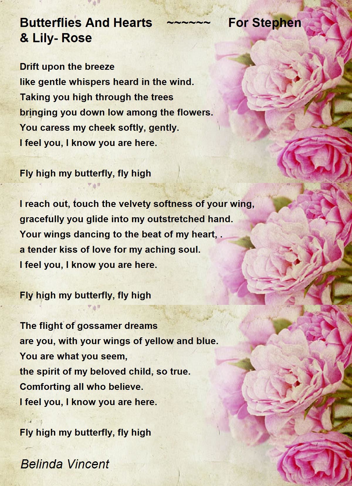 Butterflies And Hearts For Stephen & LilyRose Butterflies And