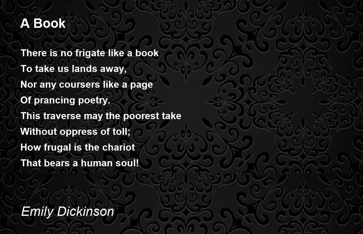 A Book Poem by Emily Dickinson - Poem Hunter