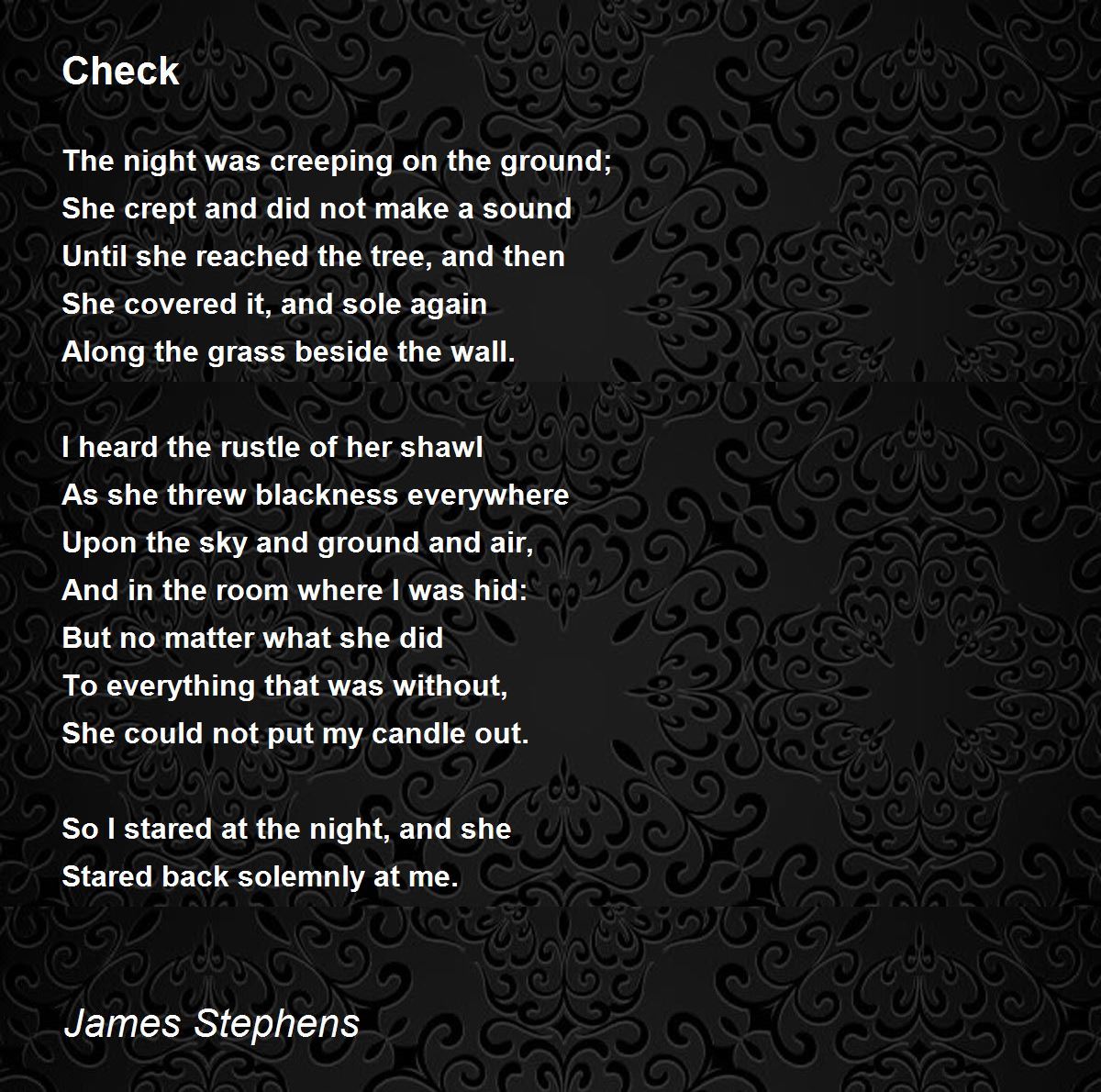 Check Poem by James Stephens - Poem Hunter