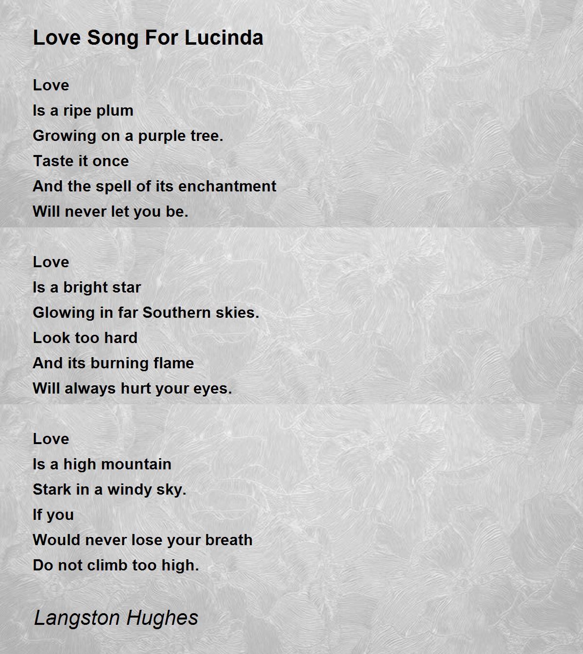 love song for lucinda