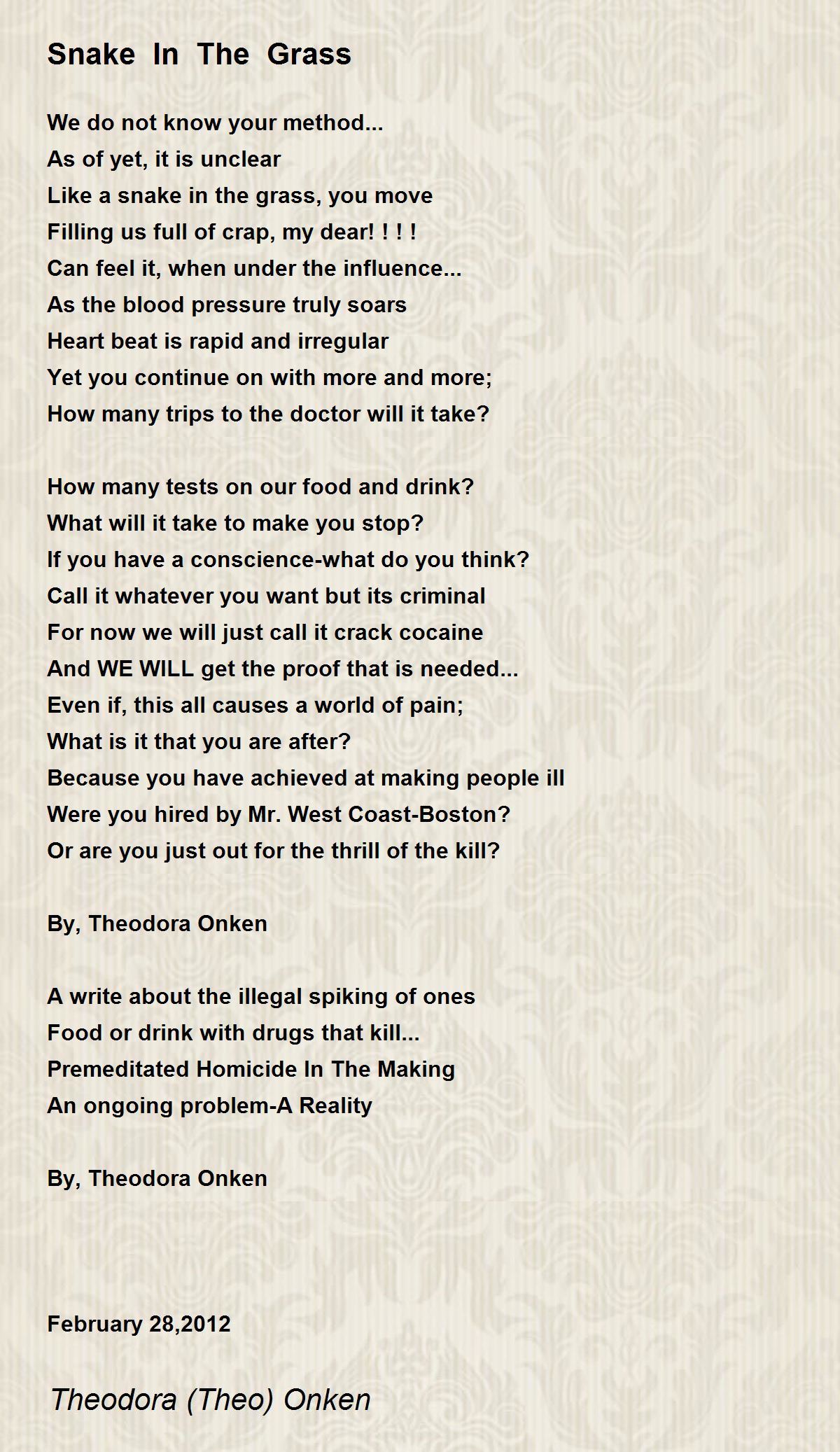 52 Imposing Fabulous Snakes In The Grass Quotes — Corwall.me