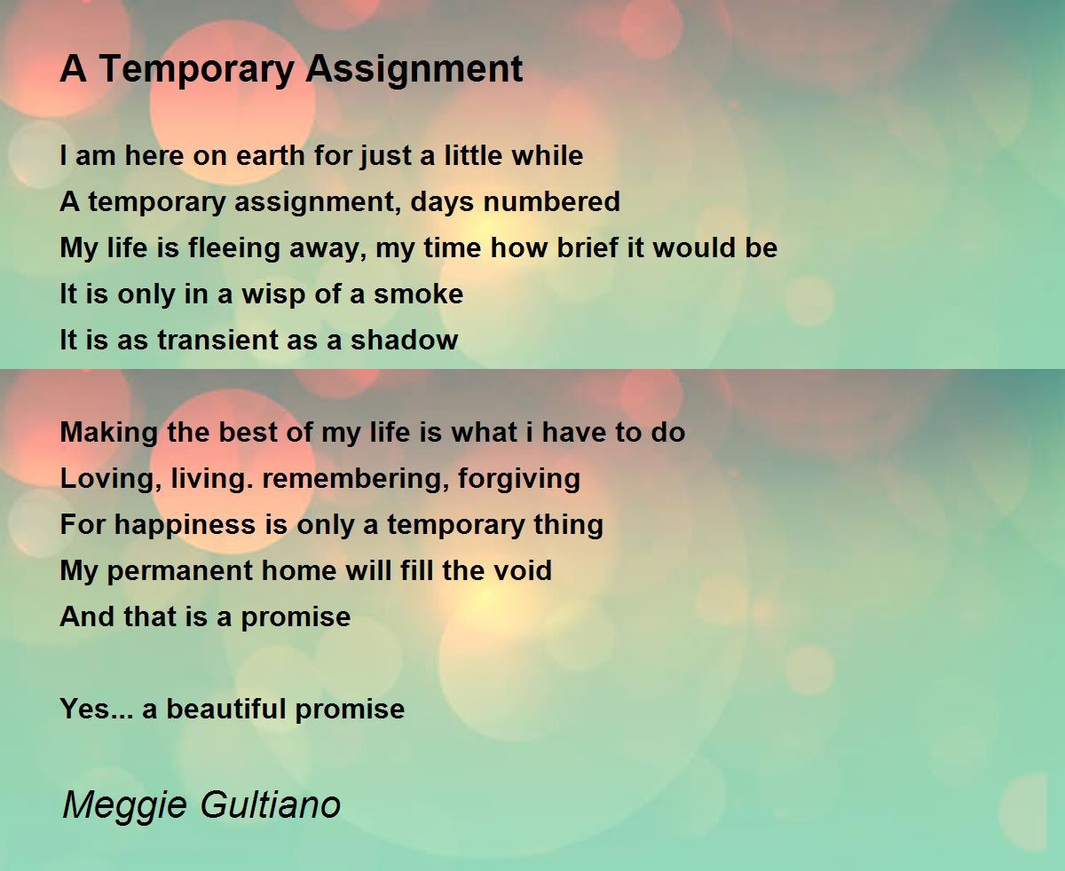 assignment is temporary