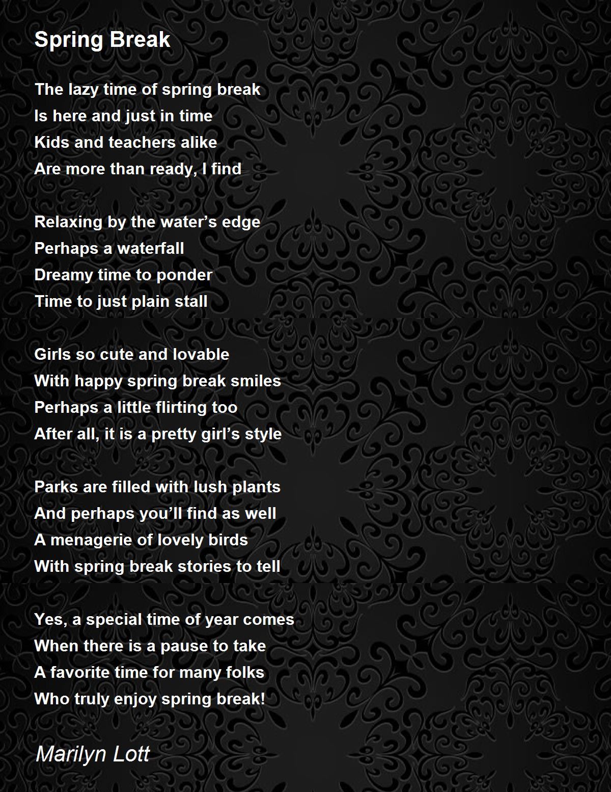 write 4 a how to biography page Lott Comments   Poem Hunter by Poem Break Marilyn Spring