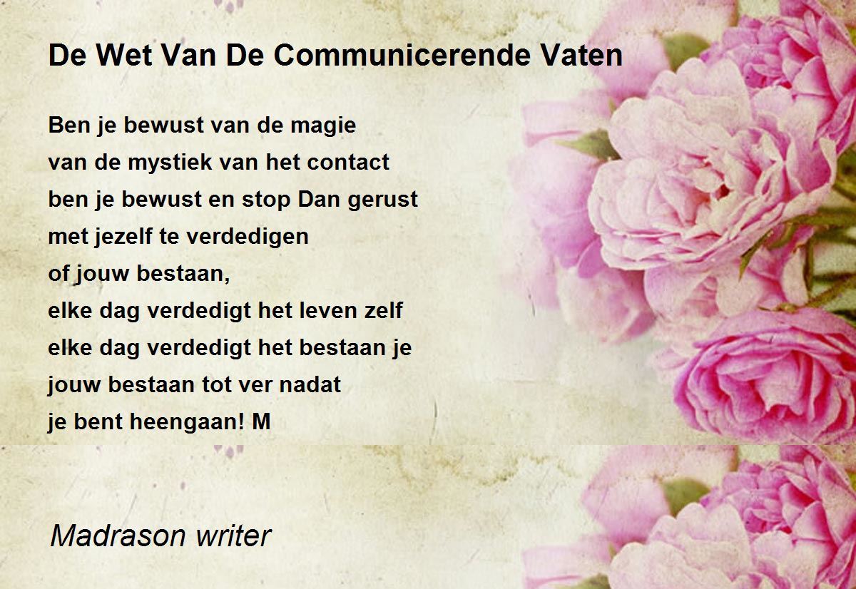 De Wet Van De Communicerende Vaten by Madrason . - De Wet Van De
