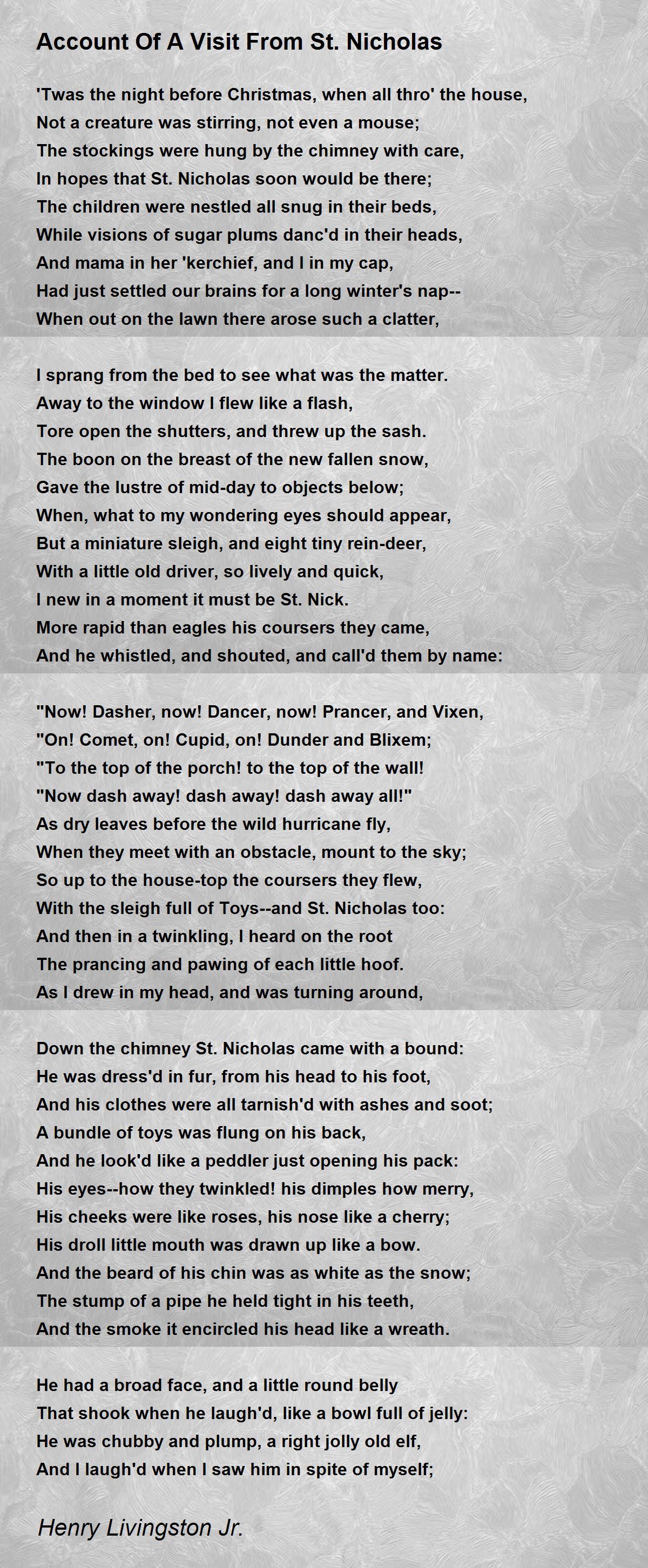 the poem a visit from st. nicholas