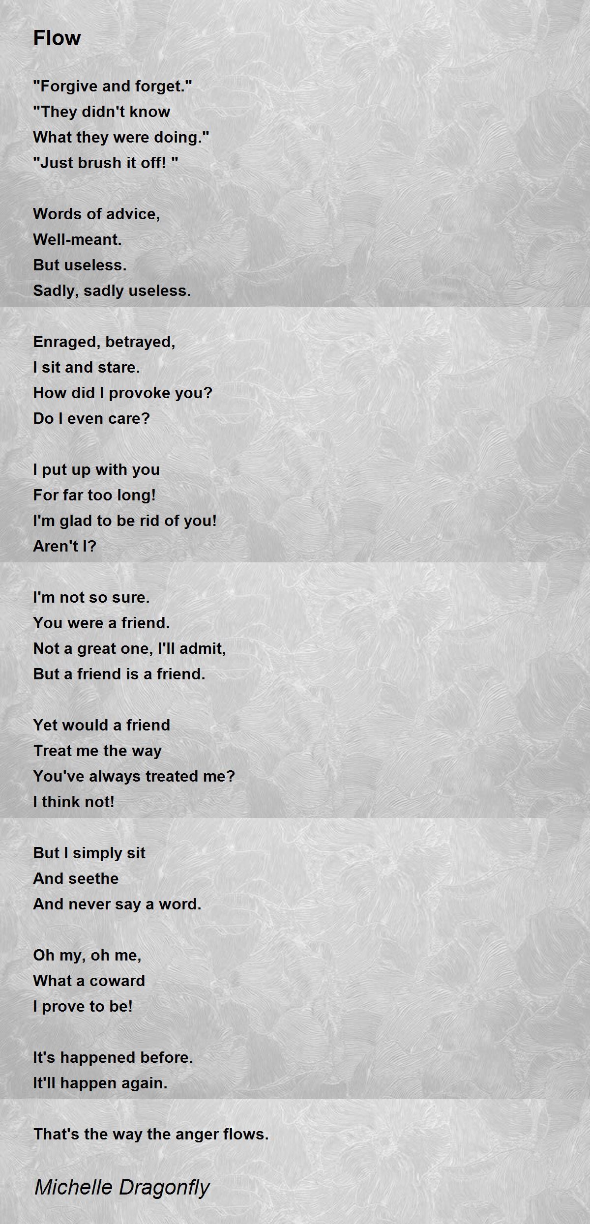 Flow by Michelle Dragonfly Flow Poem