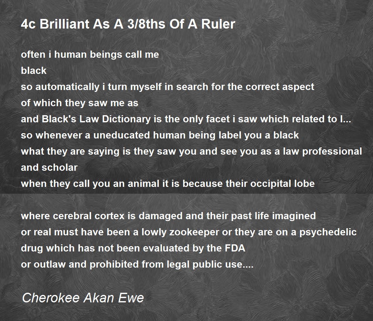 4c Brilliant As A 3 8ths Of A Ruler By Cherokee Akan Ewe 4c Brilliant 